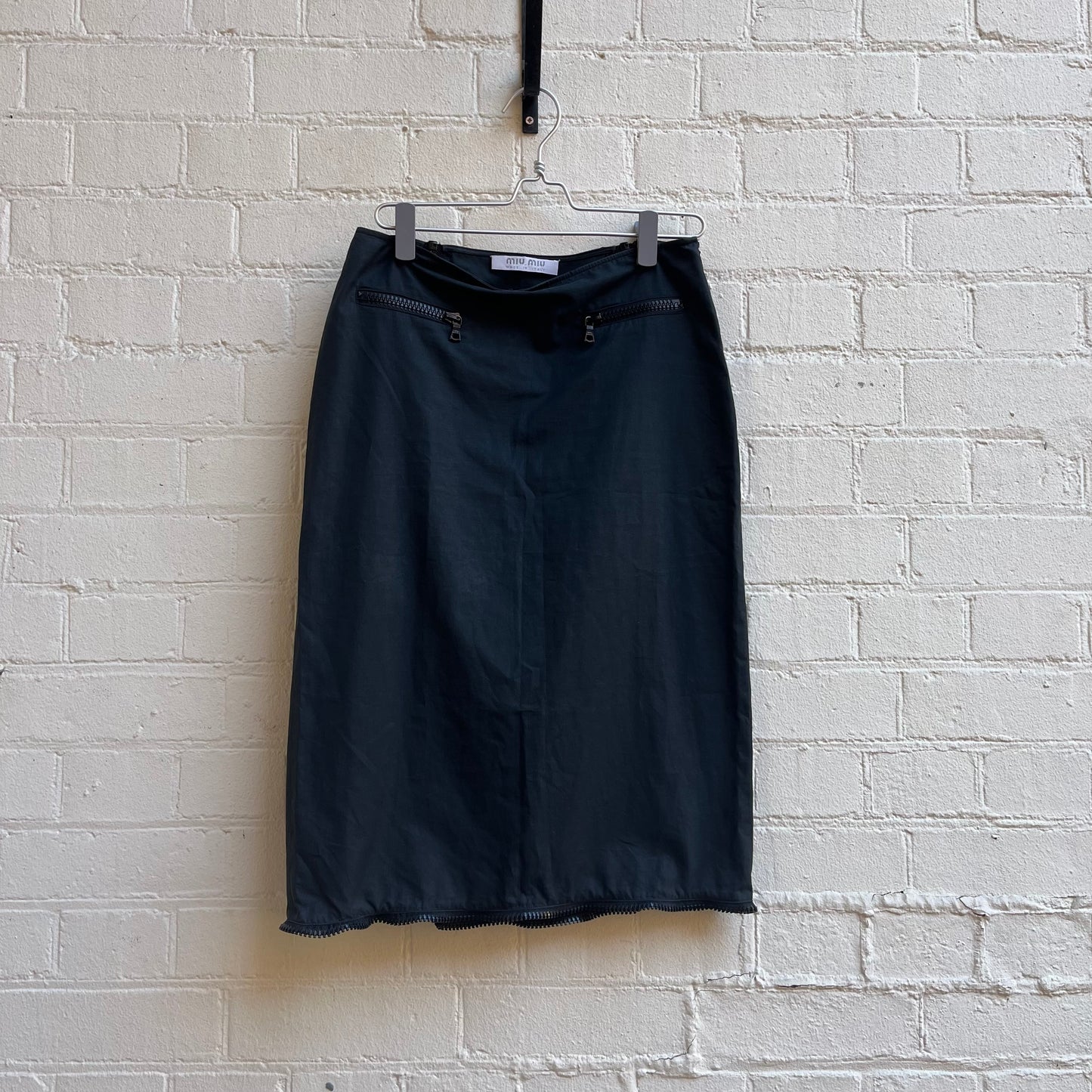 Miu Miu 1990s Utility Zip Skirt