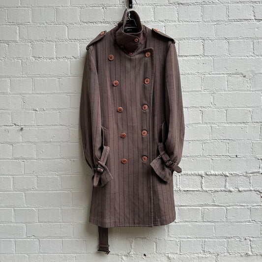 Comme Des Garçons Homme Plus AD2004 Pinstripe Trench Coat